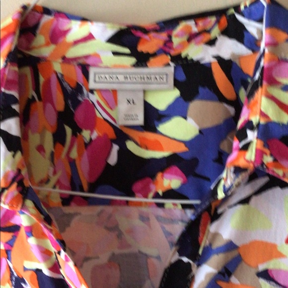 ❤️today $5  Dana Buchman XL Blouse Button Front EUC - Picture 5 of 6